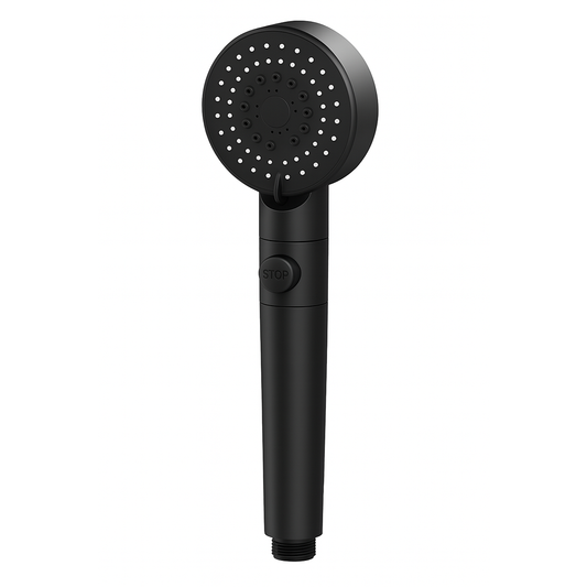 High Pressure Handheld Shower Head – 5 Spray Modes, Water Saving, Black Matte Finish